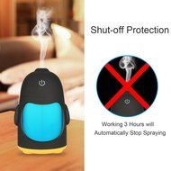 Accmor Penguin 150ml Ultrasonic Cool Mist Humidifier, Mini Portable Virtually Silent Diffuser with Night Light... N6