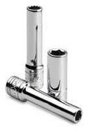 SK Hand Tool 44914 12 Point 1/4-Inch Drive Deep Socket, 7/16-Inch, Chrome by SK Hand Tool