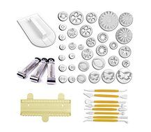 Autek 45pcs Suqarcraft Cake Decorating Fondant Icing Plunger Cutters Tools