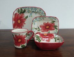 LG Dinnerware Set, 16-piece - Turquoise Blue N3