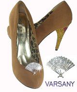 Chinese Fan Shoellery Shoe Clip On Bling Crystal