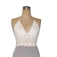 Bra Top ，Beautyvan Comfortable Women Lace Crochet Halter Crop Tank Summer Beach Tops Blouse (XL, White) N5