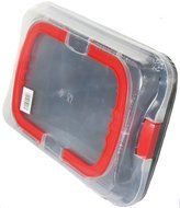 Addis Roaster Pan w/Lid &amp; Red Handle