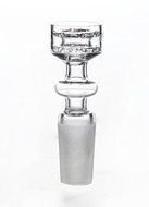 MERITOP Pure Crystal Quartz Double Stack Stacker Diamond Knot (14mm Male)
