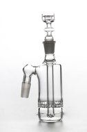 MERITOP Pure Crystal Quartz Double Stack Stacker Diamond Knot (14mm Male) N2
