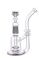 MERITOP Pure Crystal Quartz Double Stack Stacker Diamond Knot (14mm Male) N3