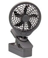 O2COOL 5&quot; Battery Operated Clip Fan Grey