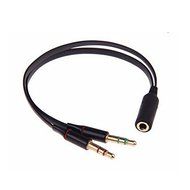 3.5mm Audio Mic Y Splitter Cable Headphone Adapter Female To 2 Male N6