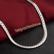 5mm 925 Solid Sterling Silver Plated Necklace Chain 20" inch Fashion Men Women N2
