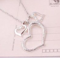 Chic Womens Love Heart Hollow Out Pendant Necklace Sweater Dress HOT SALE N4