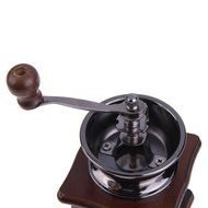 New Wooden Stand Bowl Mill Manual Coffee Bean Grinder Kitchen Hand Grinding Tool