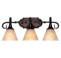 Savoy House 8-1683-3-13 Bath with Cream Scavo Shades, English Bronze Finish by Savoy House