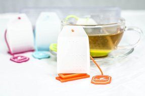 Casatii Genuine Premium Silicone Reusable Tea Bag Infuser Strainer (4 Pack Set)