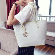 AutumnFall&reg; Women Simple Fashion Butterfly Pendant Handbag Shoulder Bag Large Tote Ladies Purse (Black) N6