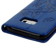 (Not for S7) S7 Edge Case,Galaxy S7 Edge Case - Badalink Embossed Butterflies Wallet Flip Cover with Bling Diamonds... N6