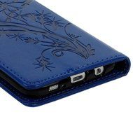 (Not for S7) S7 Edge Case,Galaxy S7 Edge Case - Badalink Embossed Butterflies Wallet Flip Cover with Bling Diamonds... N7