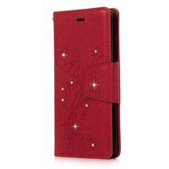 (Not for S7) S7 Edge Case,Galaxy S7 Edge Case - Badalink Embossed Butterflies Wallet Flip Cover with Bling Diamonds... N8