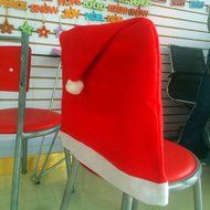 1pc Santa Hat Chair Covers,Morecome Christmas Decor Dinner Chair Xmas Cap Sets