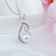 Morenitor(TM) Jewelry Set Gold Plated Pearl Pendant Necklace Dangle Earring Stud Set. N19