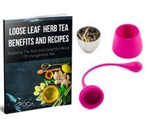 Silicone Tea Infuser Leaf Strainer for Loose Leaf Tea by ROCA Home (Set of 4) &ndash; Single Cup Tea, Includes Tea Guide...