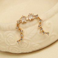 Hot Women Fashion Rhinestone Gold Silver Crystal Earrings Ear Hook Stud Jewelry N3