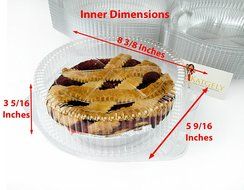 Katgely 8 Inch Plastic Pie Containers With Deep Dome (Pack of 20)