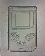 Flexible Resin or Chocolate Mold 8 Bit Video Game Player 2.5&quot; x 1.5&quot; x 0.25&quot; Deep