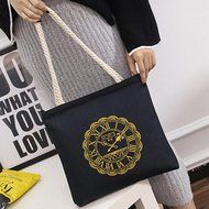 AutumnFall Fashion Cute Printing Women Girls Canvas Bags Shoulder Bag Casual Handbag (Gray) N13
