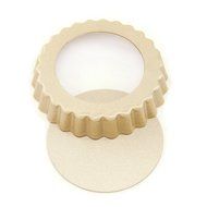 MyLifeUNIT 4 Inch Loose Bottom Mini Tart Pans, Nonstick Round Tart Quiche Pan, Set of 4