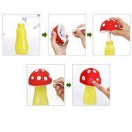 Happy-top&reg; USB Portable Mini 200ml Ultrasonic Humidifier Mushrooms Humidifier Purifier with LED Lighting for Home... N14