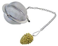 2&rdquo; Stainless Steel Tea Ball &#8203;&#8203;Infusers, Set of 4 Assorted Holiday Charms On Chains&#8203;.&#8203;