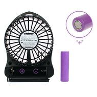 KooPower 4-Inch Portable USB Mini Fan - Rechargeable Battery Operated with 3 Speeds