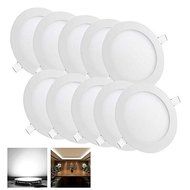 10 Pcs Round 9W SMD LED Recessed Ceiling 6 Panel Down Light Bulb Lamp W/ Driver by Yescom