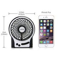 HPYP Portable Mini USB Electric 3-Speeds Personal Desktop Table Fan - 4.5&quot;inch Vanes Fan Rechargeable Battery...