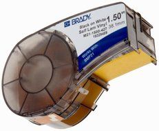 Brady M21-1500-427 14' Length, 1.5 Width, B-427 Self-Laminating Vinyl, Black On White/Translucent Color BMP 21...
