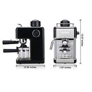 4-Cup 800W 3.5bar Mini Steam Espresso Office Coffee Maker Stainless Steel Coffee Machine For Home Use Ship from... N4