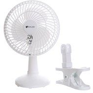 Avalon 6-Inch Clip-On Fan - Convertible Table-Top &amp; Clip Fan, Fully Adjustable Head, Two Quiet Speeds - Ideal... N6