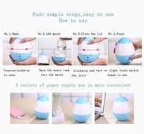 UnitedPlug 150ml Electric USB Mini Portable Travel Home Office Ultrasonic Air Cool Mist Humidifier tumbler roly-poly N7