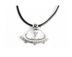 Bill forever Flying saucer necklace necklace pendant, leather chain silver pendant N3