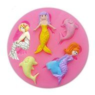 SHINA 1Pc Mermaid DIY 3D Silicone Cake Mold N2