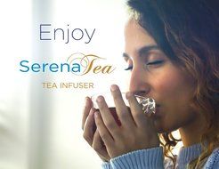 SerenaTea Luxurious Tea Infuser- Blue Silicone Tea Infuser | Handle Stainless Steel Strainer Filter Infuser with... N2