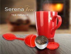 SerenaTea Luxurious Tea Infuser- Blue Silicone Tea Infuser | Handle Stainless Steel Strainer Filter Infuser with... N3