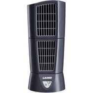 6" Front-Mounted Electronic Controls, Platinum Desktop Tower Fan, Black N2