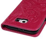 Galaxy S6 Case,Samsung Galaxy S6 Case - Wallet Flip Stand Case Embossed Plants PU Leather Case Shockproof Soft... N16