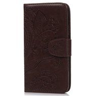 Galaxy S6 Case,Samsung Galaxy S6 Case - Wallet Flip Stand Case Embossed Plants PU Leather Case Shockproof Soft... N22