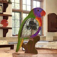 Deco Breeze DBF0110 Figurine Wooden Lorikeet Fan
