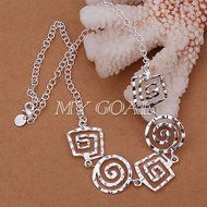 Fashion Charm Jewelry Silver Choker Chunky Statement Bib Pendant Chain Necklace N5