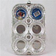 2pk Disposable Durable Foil Muffin Pan