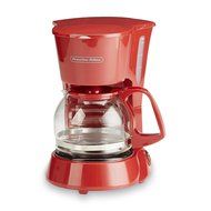 4 Cup Red Coffee Maker Small Kitchen Spaces Single Serving Coffeepot