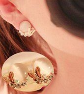 NEW 1 Pair New Fashion Women Elegant Crystal Rhinestone Ear Stud Earrings N2